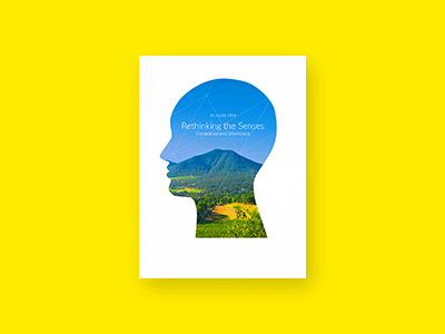 Brochure concept design folded card geometry head invitation landscape print silhouette workshop