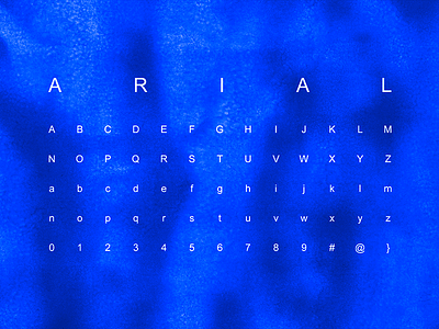 A-R-I-A-L arial artist branding grid identity monochrome museum print sans serif shadows table typography