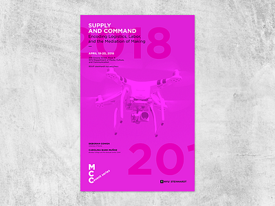 Poster MCC Event Series campaign design device drone education event learning media nyu poster print program series tech technology university