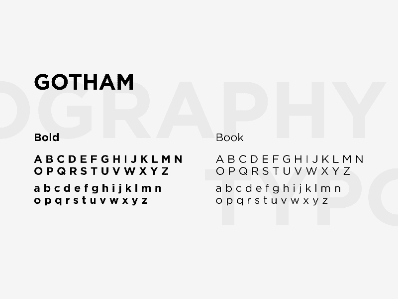 Gotham bold book design experiment font identity layers shades typo typography