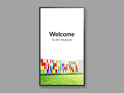 Museum Display architecture bold branding contemporary culture default education grass identity institution lato light modern monitor mosaic museum organization screen tv welcome
