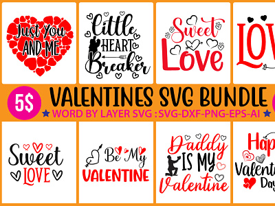 Valentine'S Day Svg Bundle love svg design