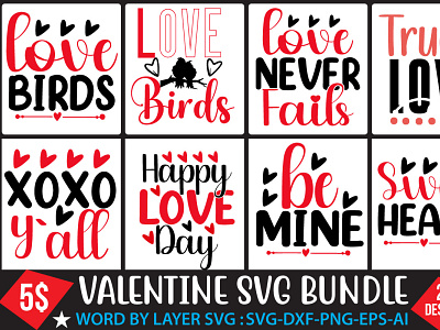 Valentine's Day Svg Bundle Quotes