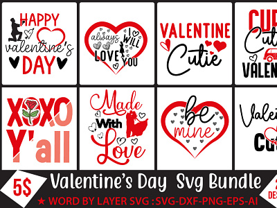 Valentine's Day Svg Bundle valentines day svg bundle