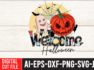 Welcome Halloween Sublimation Design