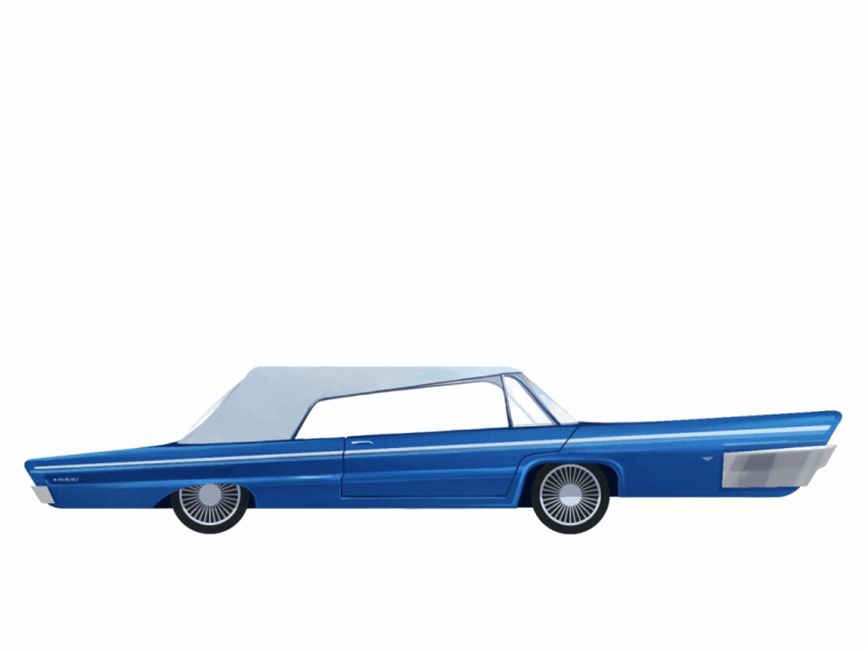 a song a car .99 animation blue car drive gang illustration lowrider motion riding