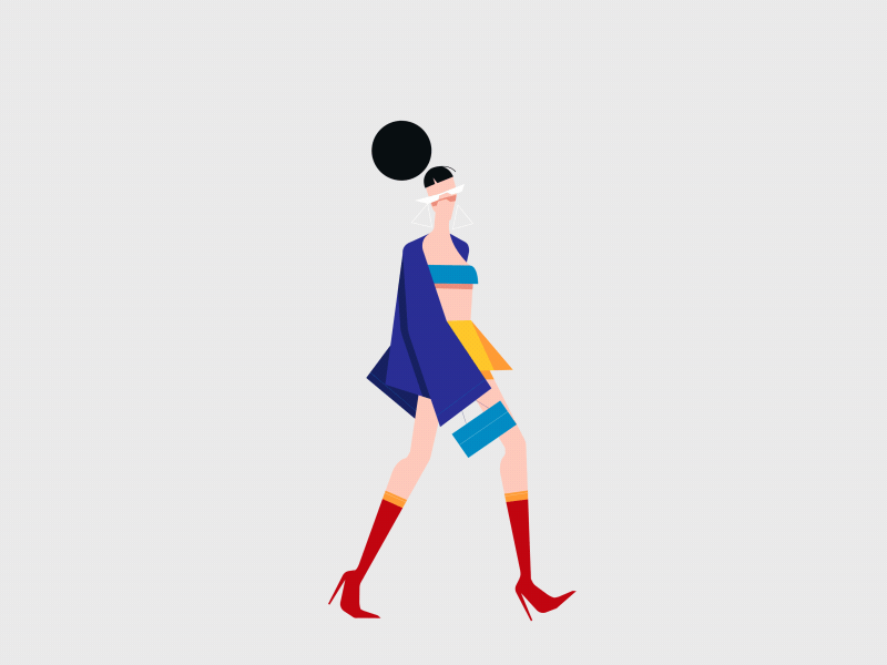 rough walk after effects animation character design gif illustration loop motion motiongraphics vector