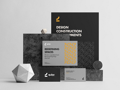 Qube Construction | Brand Identity Design brand design brand designer brand identity branding branding design construction corporate identity design graphic design identity identity design logo logotype visual identity