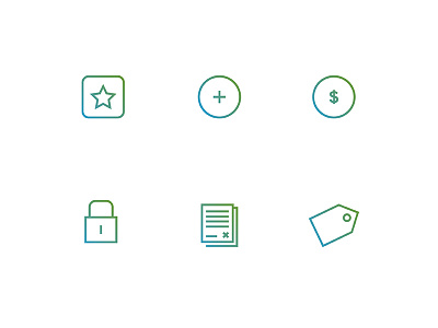 AD Web Icons gradient iconography icons illustration ui