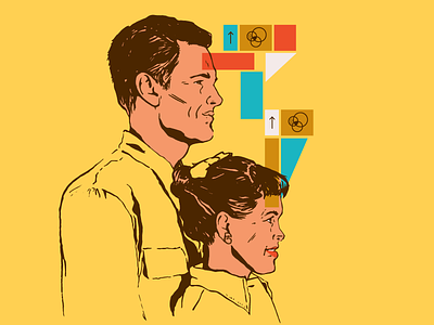 Power Couple charles charles and ray eames collaboration color block eames idea illustration ray shapes square thoughts