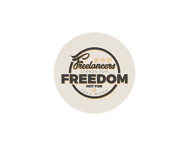 Freelancers stands for freedom not for free work dribbble freelance illustration logo minimalist vector