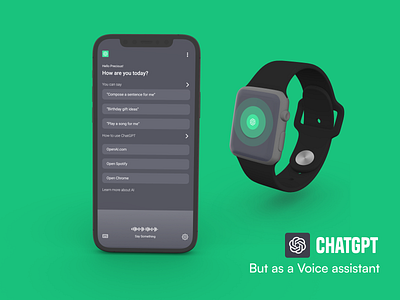 ChatGPT Voice Assistant design figma mobile ui