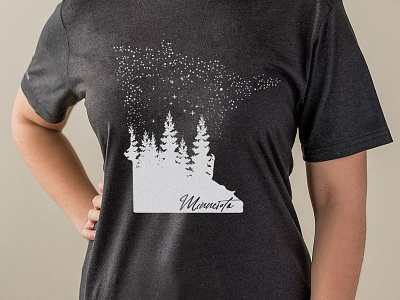 Minnesota Tee apparel clothing minneapolis minnesota reverse type stars state woods