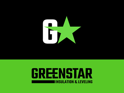 Greenstar Insulation & Leveling branding g green illustrator logo