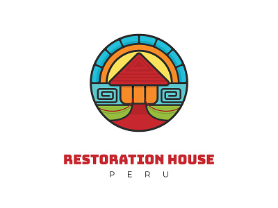 Restoration House Peru Logo house illustration logo nonprofit peru restoration