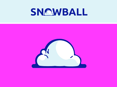 Snowball Logo branding illustration logo pink snowball