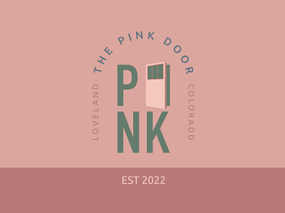 Pink Door AirBnB Logo house illustration logo