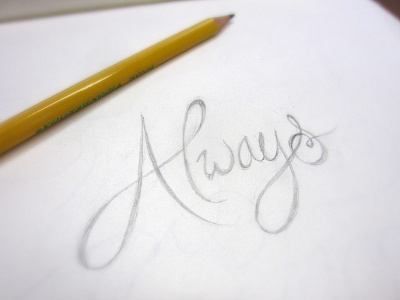 Always hand lettering harry potter lettering pencil script sketch