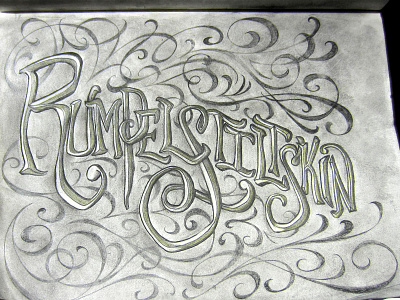 Rumplestiltskin disney flourish hand lettering lettering