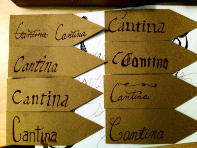 Cantina Cantina Cantina Cantina Cantina Cantina Cantina calligraphy hand lettering typography
