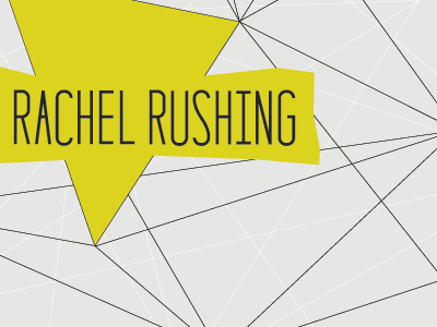 Rachel Rushing abstract identity lines logo shapes yellow