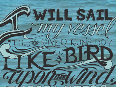 I Will Sail garth brooks hand lettering lettering lyrics