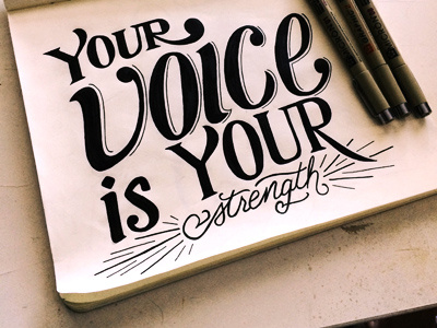 Your voice handlettering lettering