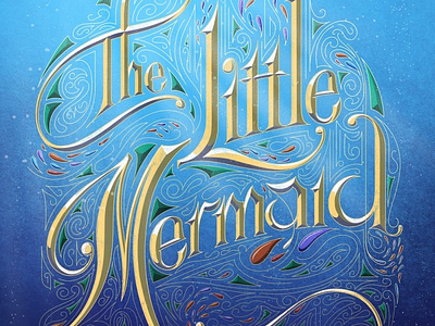 The Little Mermaid disney hand-lettering handlettering lettering mermaid procreate typo typography