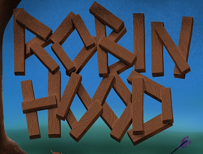 Robin Hood disney hand lettering lettering procreate typography