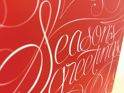 Season's Greetings christmas card lettering print seasons greetings vector