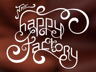 Happy Factory Revised lettering logo typography