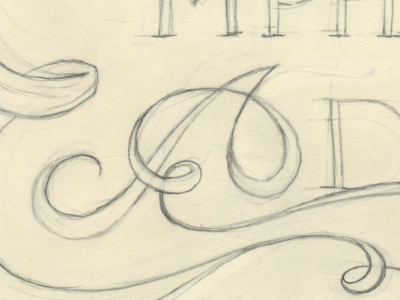 Emphasis Added lettering sketch
