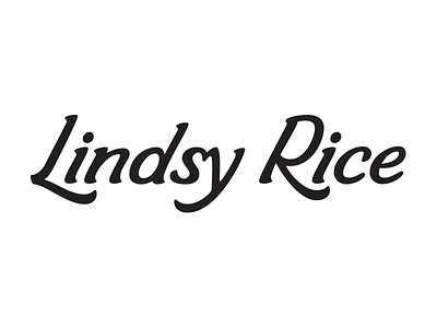Lindsy Rice lettering logo vector lettering