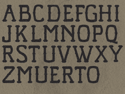 Muerto letters typography