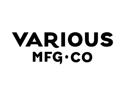 Various Mfg Co custom type lettering logo typography wordmark