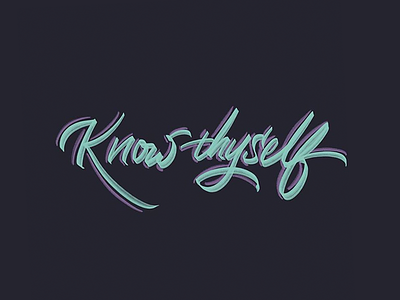 Know thyself handlettering lettering procreate