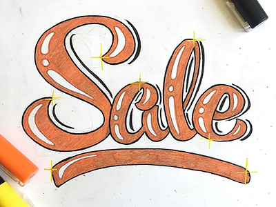 Sale lettering paint pen signpainting