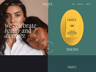 Hazel Life branding design eccomerce graphic design logo package design ux web design web development