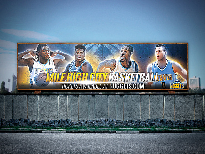 Denver Nuggets - Mile High City Basketball Billboard basketball denver nuggets nba