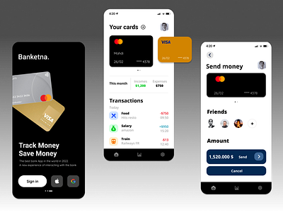 Bank App ai assistant bank banking bitcoin black budgeting card crypto design mobile fintech neuralnetwork saving ui wallet white