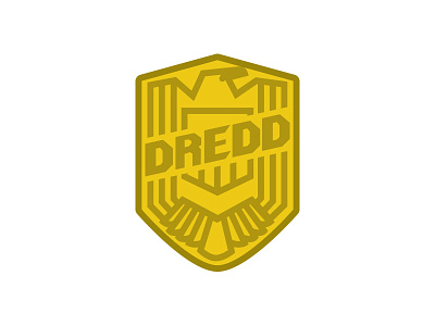DREDD badge badge dredd gold illustration vector