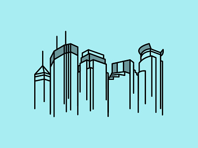 Minneapolis Skyline downtown foshay ids illustration lines minneapolis minnesota simple skyscrapers vector