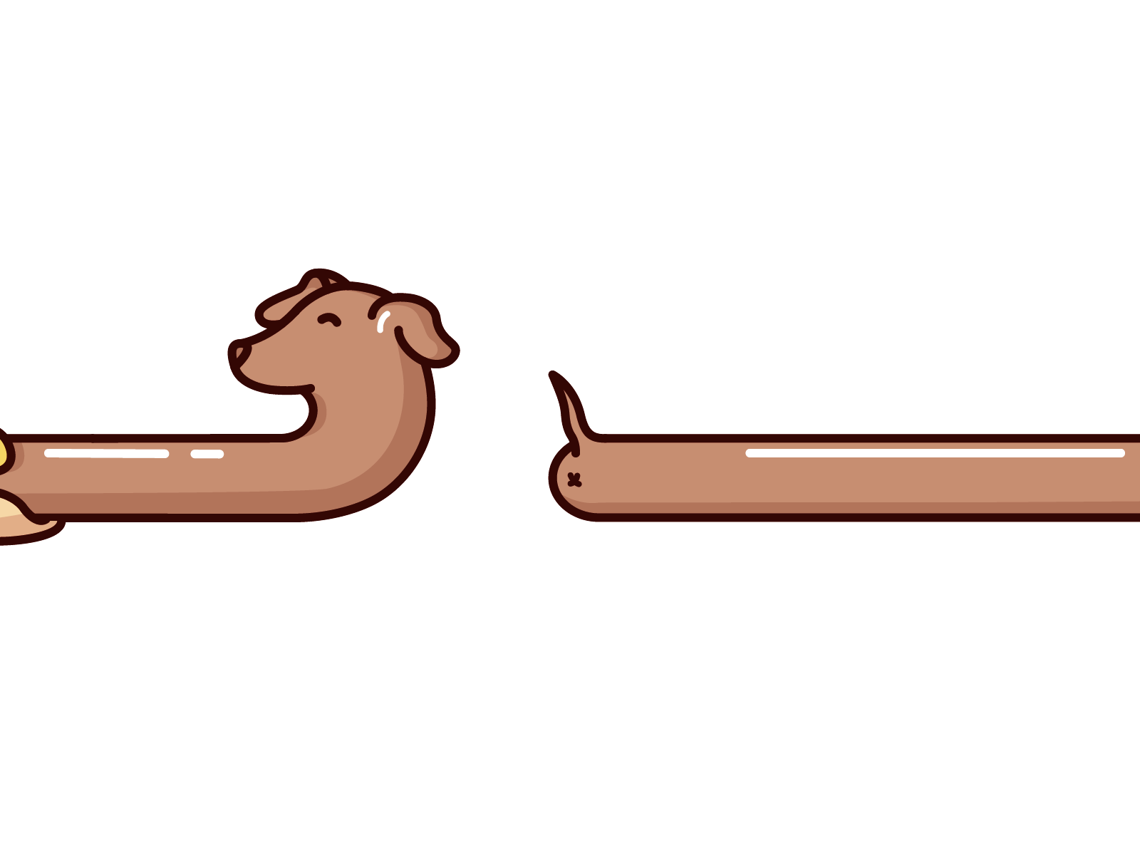Infinite weiner animation cute fastfood food fun hotdog illustration meme motion graphics mustard pet