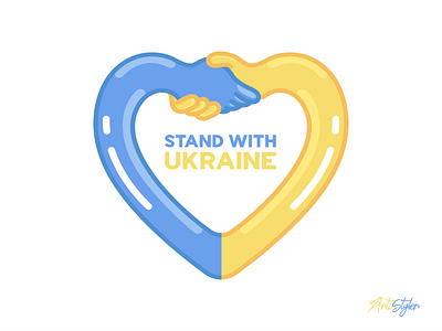 Love, Peace & Union💙💛 design flag hands heart illustration love peace support ukraine union