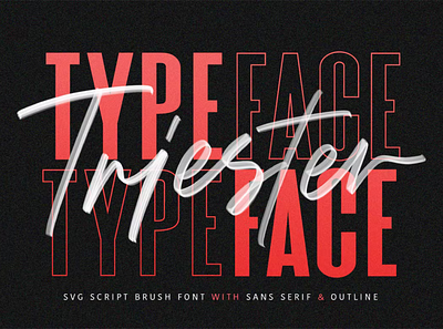 Triester SVG Brush Font Free Sans branding design download font fonts free free font illustration logo typography ui