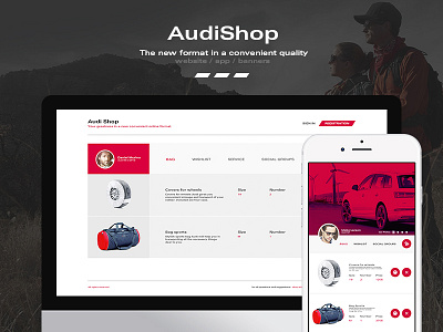 Concept AudiShop Online 2016 animation audi interface keyimage lifestyle looks online shop ui ux website