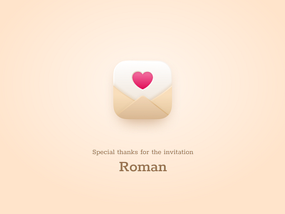 App Icon app dailyui design envelope heart icon invitation letter love neumorphism thankyou ui