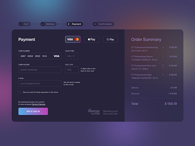 Credit Card Checkout billing card card details checkout credit card credit card checkout dailyui design mastercard pay payment payment methods shopping ui visa web