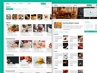 Food delivery- search result and details pages