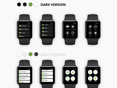 Iwatch menu for bank app bank ios iwatch